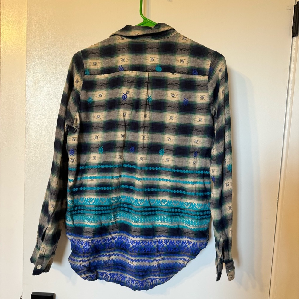 Roberta Roller Rabbit Plaid Flannel Aztec Embroid… - image 5